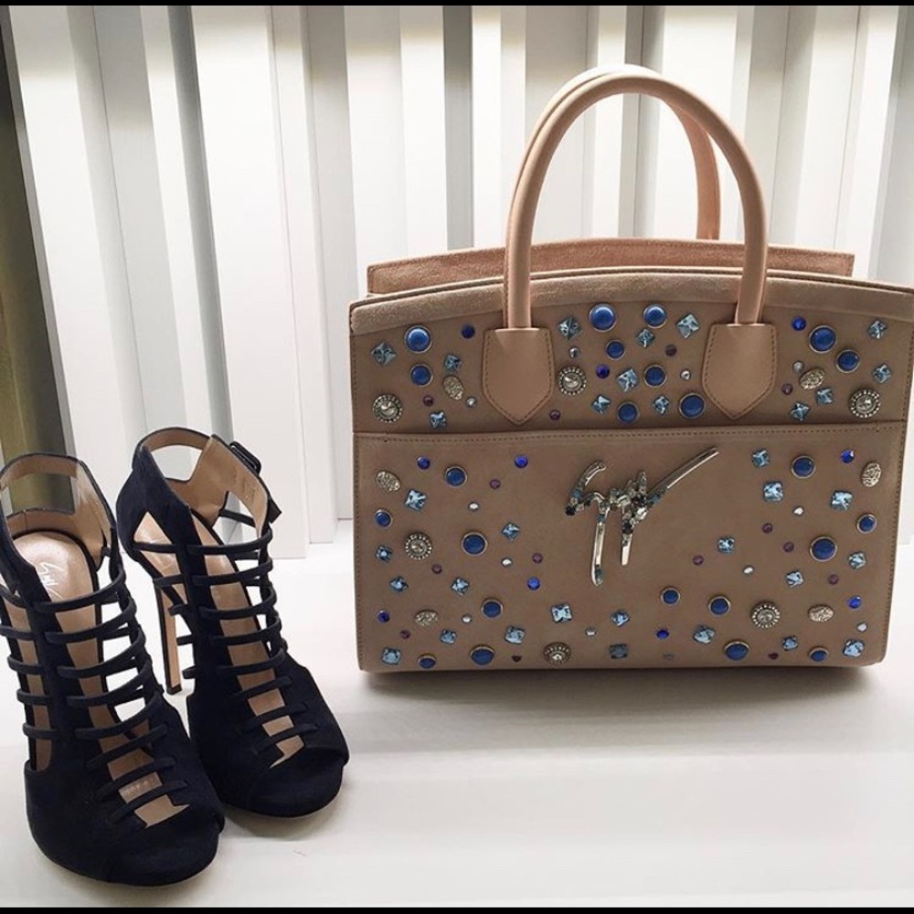 giuseppe zanotti • NEW • navy cage heels - Picture 5 of 13